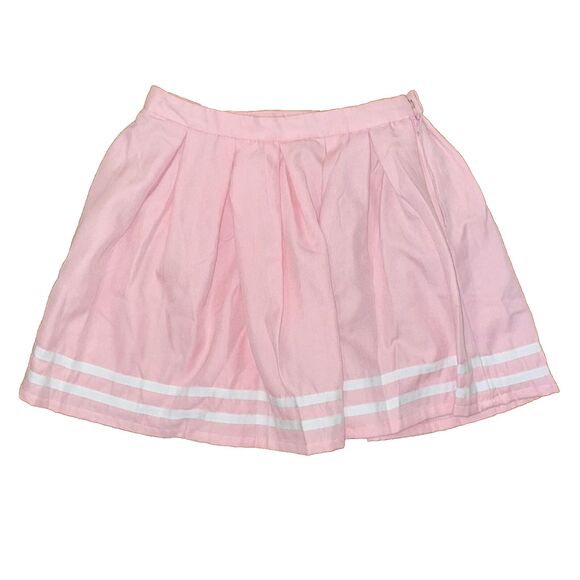 Hot Topic Pink Pleated Cheer Mini Skirt Junior's Size SM (3-5) 26 in Waist - Picture 1 of 9